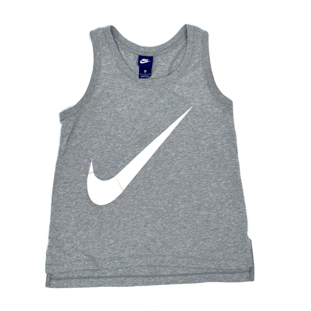 3/$25 ⭐️ Nike Heather Gray Tank w/ White Swoosh Logo, Size M - Workout, Gym Gear